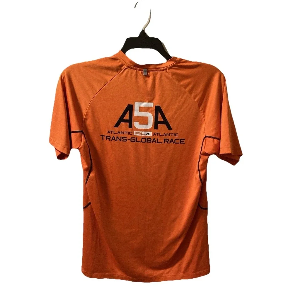Ralph Lauren RLX Offshore Sailing‎ Team T-Shirt Orange Graphics Sz Small - Picture 6 of 6